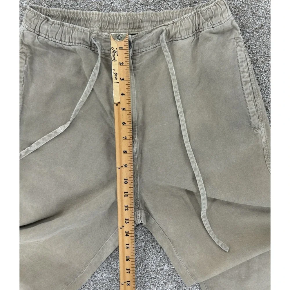 Zara Wide Leg Linen Cotton High Rise‎ Chino Women's Small Neutral Khaki Minimal
